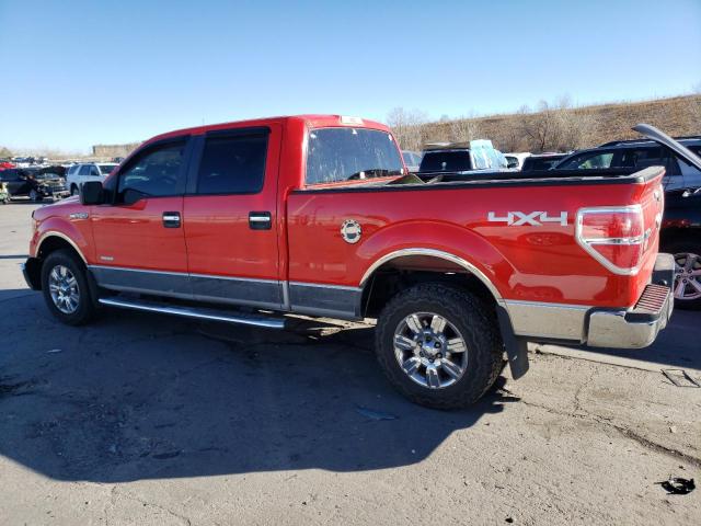 1FTFW1ET8BFC45145 - 2011 FORD F150 SUPERCREW RED photo 2