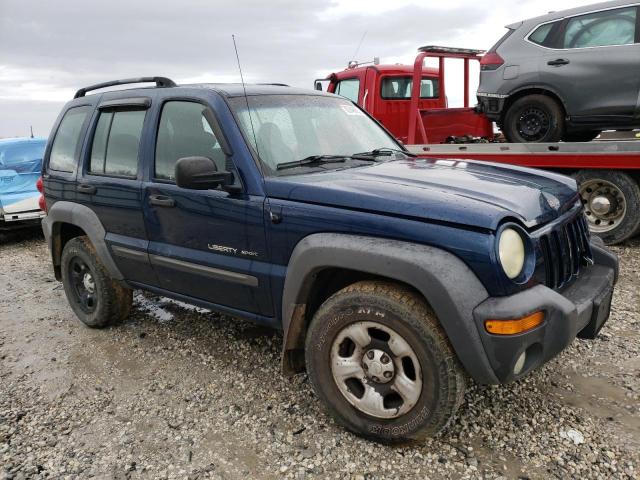 1J4GL48K32W237627 - 2002 JEEP LIBERTY SPORT BLUE photo 4