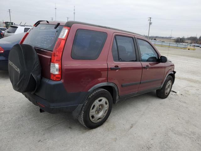 JHLRD68535C003594 - 2005 HONDA CR-V LX MAROON photo 3