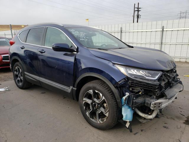 7FARW2H96KE039270 - 2019 HONDA CR-V TOURING BLUE photo 4