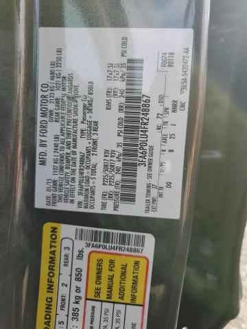 3FA6P0LU4FR248867 - 2015 FORD FUSION SE HYBRID CHARCOAL photo 12