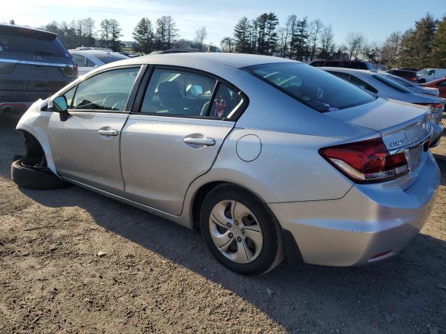 2HGFB2F57DH562595 - 2013 HONDA CIVIC LX SILVER photo 2