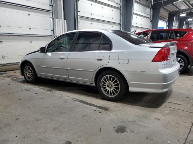 2HGES25785H621928 - 2005 HONDA CIVIC EX SILVER photo 2