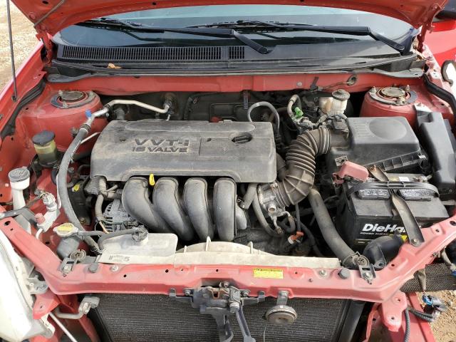 2T1KR32E05C466775 - 2005 TOYOTA COROLLA MA XR RED photo 11