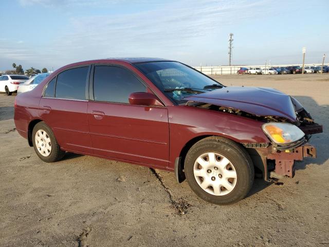 2HGES26702H502961 - 2002 HONDA CIVIC EX BURGUNDY photo 4