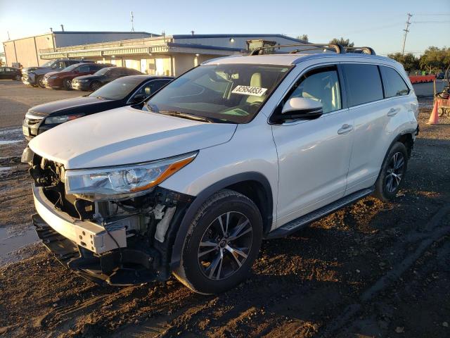 5TDKKRFH4GS141732 - 2016 TOYOTA HIGHLANDER XLE WHITE photo 1