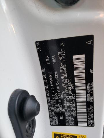 5TDKKRFH4GS141732 - 2016 TOYOTA HIGHLANDER XLE WHITE photo 12