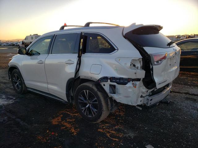 5TDKKRFH4GS141732 - 2016 TOYOTA HIGHLANDER XLE WHITE photo 2