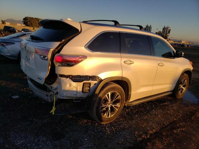 5TDKKRFH4GS141732 - 2016 TOYOTA HIGHLANDER XLE WHITE photo 3