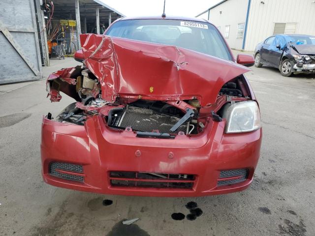 KL1TD5DE9AB132272 - 2010 CHEVROLET AVEO LS წითელი ფოტო 5