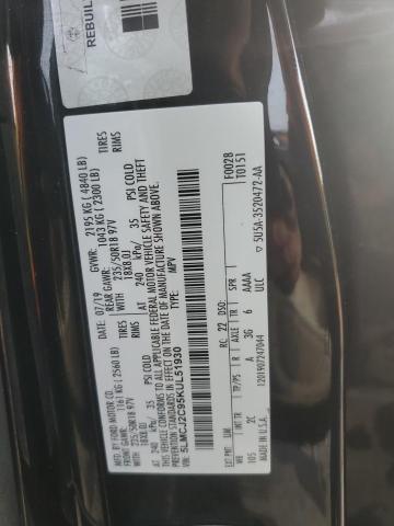 5LMCJ2C95KUL51930 - 2019 LINCOLN MKC SELECT BLACK photo 12