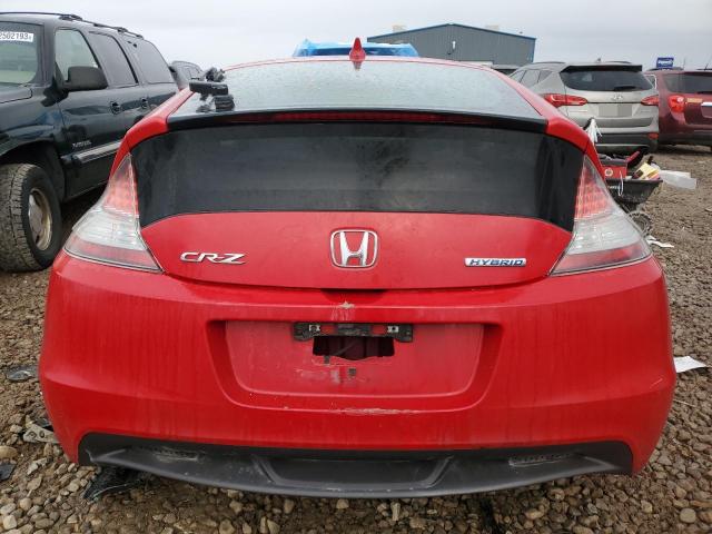 JHMZF1D64BS014774 - 2011 HONDA CR-Z EX RED photo 6