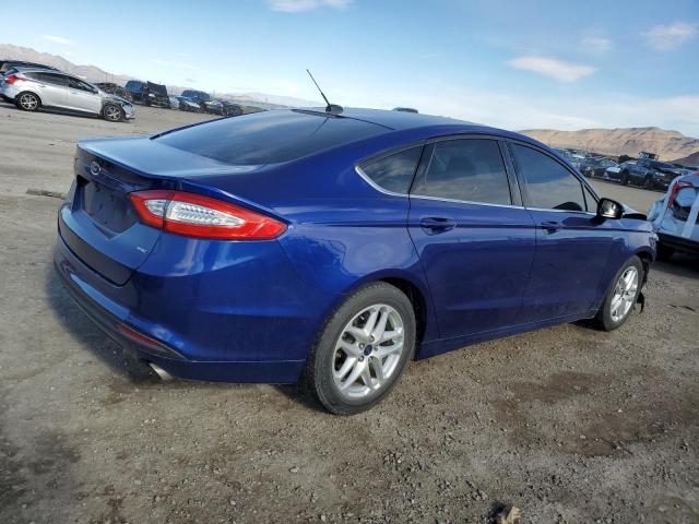 3FA6P0H76GR388391 - 2016 FORD FUSION SE BLUE photo 3