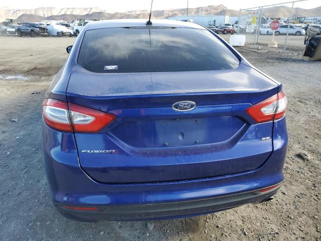 3FA6P0H76GR388391 - 2016 FORD FUSION SE BLUE photo 6