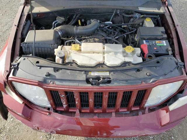 1J8GN28K68W267582 - 2008 JEEP LIBERTY SPORT BURGUNDY photo 12