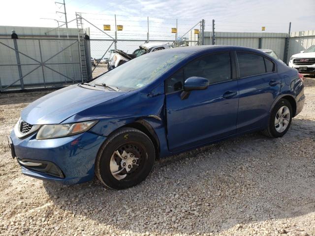 19XFB2F55FE038004 - 2015 HONDA CIVIC LX BLUE photo 1