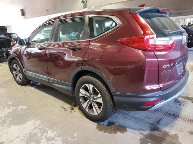 2HKRW5H34JH418096 - 2018 HONDA CR-V LX BURGUNDY photo 2