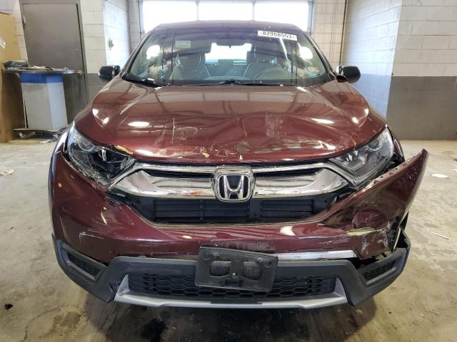 2HKRW5H34JH418096 - 2018 HONDA CR-V LX BURGUNDY photo 5