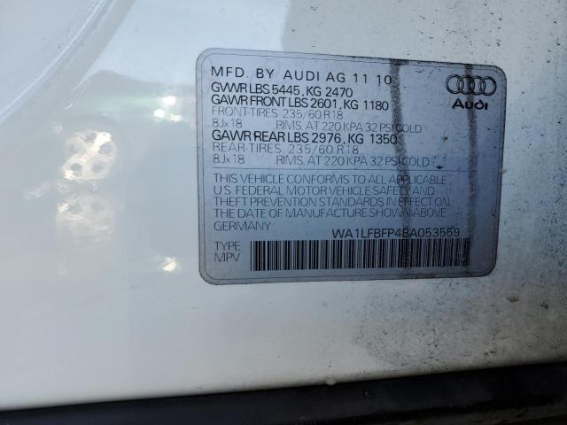 WA1LFBFP4BA053559 - 2011 AUDI Q5 PREMIUM PLUS WHITE photo 12