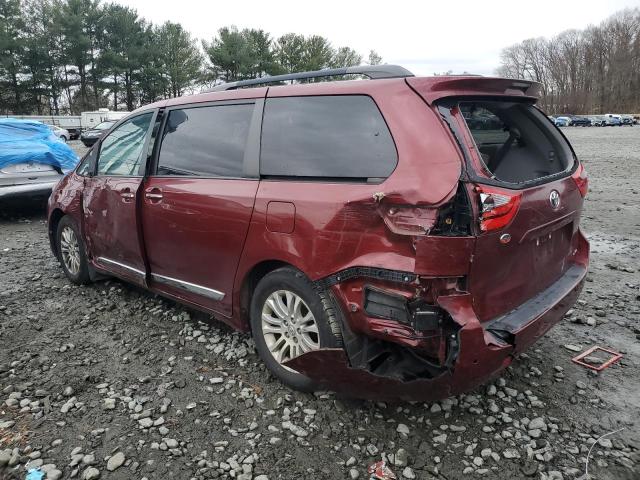 5TDYZ3DC1HS823253 - 2017 TOYOTA SIENNA XLE BURGUNDY photo 2