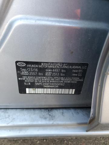 5NPE24AF1HH504162 - 2017 HYUNDAI SONATA SE SILVER photo 12