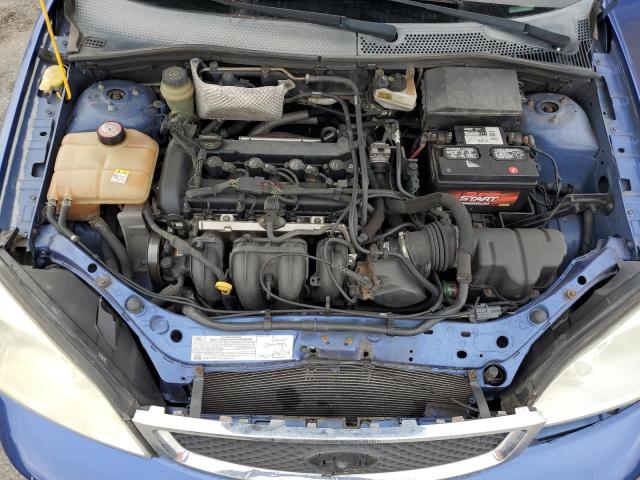 1FAFP34N15W182850 - 2005 FORD FOCUS ZX4 BLUE photo 11