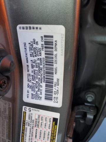 1NXBR32E67Z915703 - 2007 TOYOTA COROLLA CE GRAY photo 12