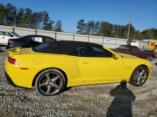 2G1FF3D31F9297074 - 2015 CHEVROLET CAMARO LT YELLOW photo 3