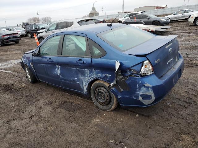 1FAHP35N48W122119 - 2008 FORD FOCUS SE BLUE photo 2