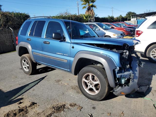 1J4GL48KX3W655703 - 2003 JEEP LIBERTY SPORT BLUE photo 4