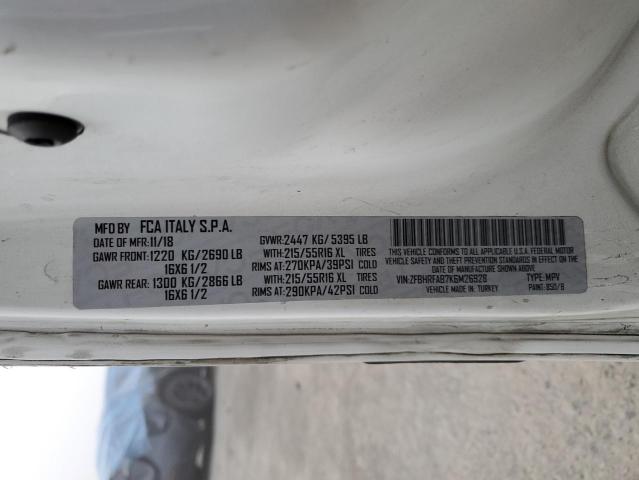 ZFBHRFAB7K6M26928 - 2019 RAM PROMASTER WHITE photo 13