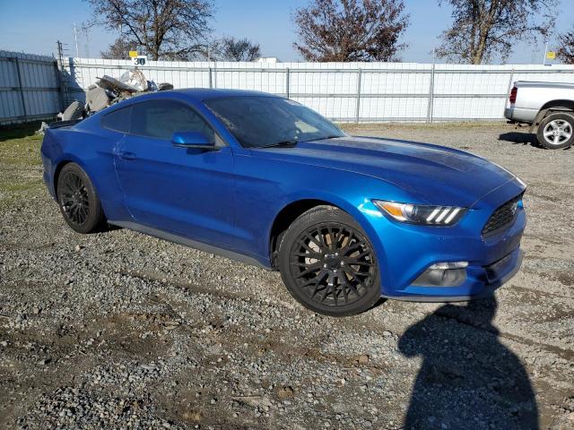 1FA6P8TH6H5306971 - 2017 FORD MUSTANG BLUE photo 4
