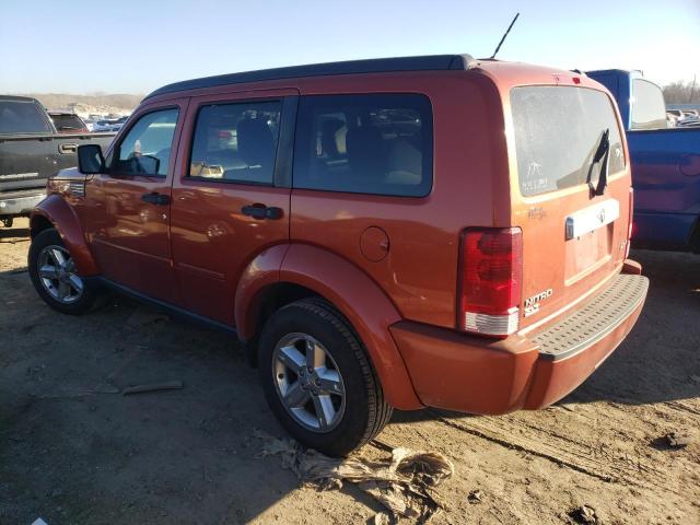 1D8GU58K87W636910 - 2007 DODGE NITRO SLT ORANGE photo 2