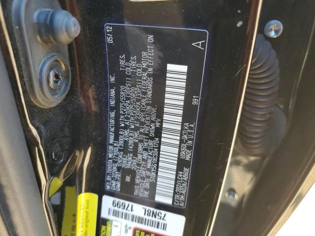 5TDKY5G1XCS041704 - 2012 TOYOTA SEQUOIA LIMITED BLACK photo 12