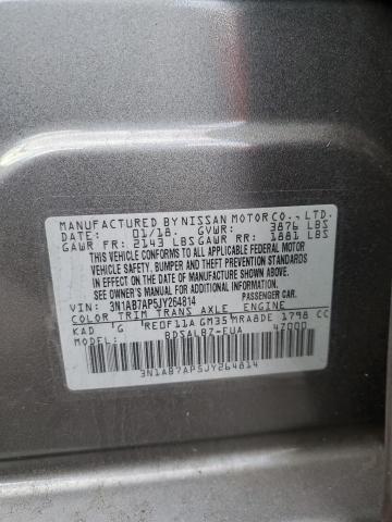 3N1AB7AP5JY264814 - 2018 NISSAN SENTRA S CHARCOAL photo 12