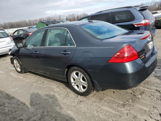 1HGCM56877A043591 - 2007 HONDA ACCORD EX BLUE photo 2