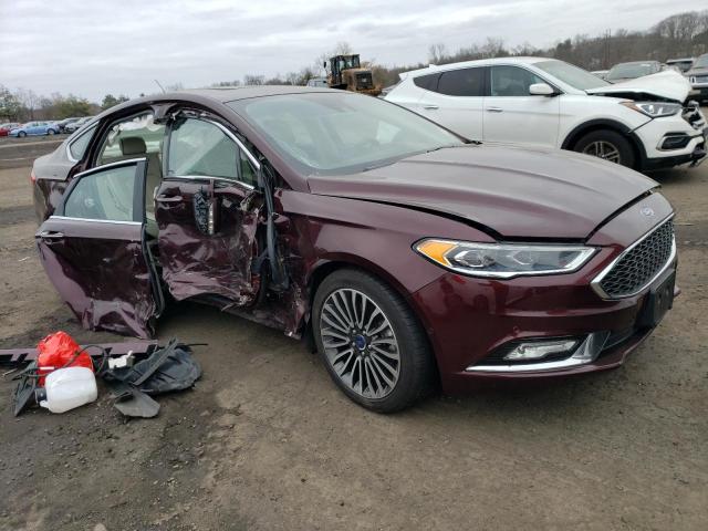 3FA6P0SU3HR231305 - 2017 FORD FUSION TITANIUM PHEV BURGUNDY photo 4