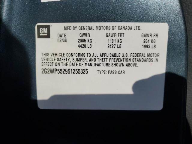 2G2WP552961255325 - 2006 PONTIAC GRAND PRIX 蓝色 照片 12