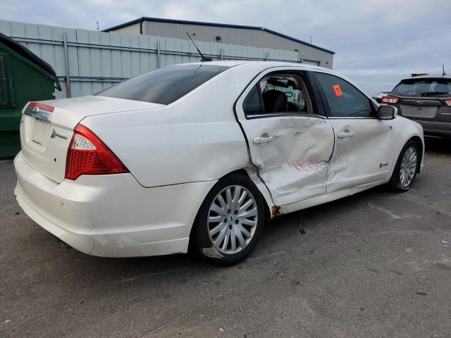 3FADP0L36CR221535 - 2012 FORD FUSION HYBRID WHITE photo 3