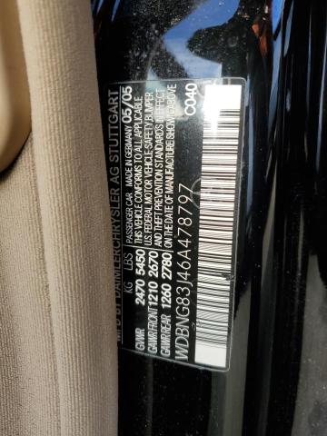 WDBNG83J46A478797 - 2006 MERCEDES-BENZ S 430 4MATIC BLACK photo 12