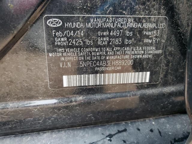 5NPEC4AB3EH889200 - 2014 HYUNDAI SONATA SE BLACK photo 13