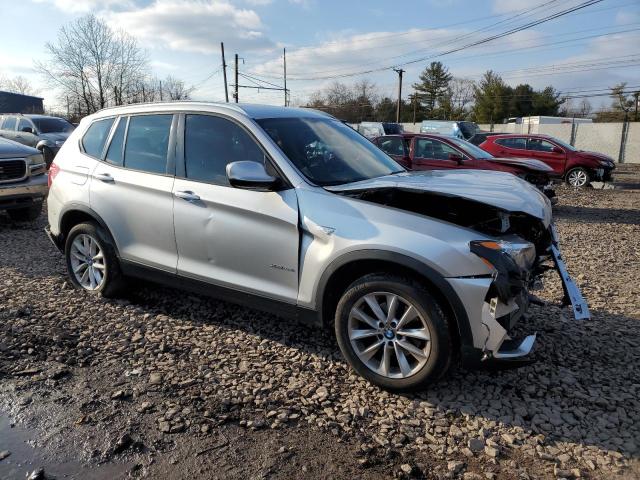 5UXWX9C50E0D15875 - 2014 BMW X3 XDRIVE28I SILVER photo 4