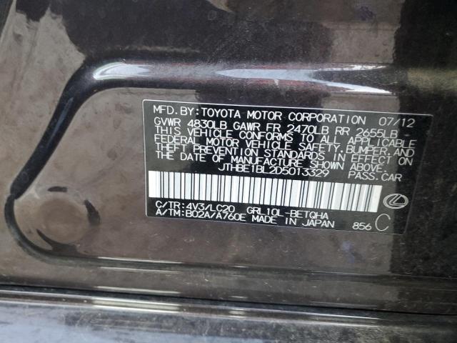 JTHBE1BL2D5013329 - 2013 LEXUS GS 350 BLACK photo 12