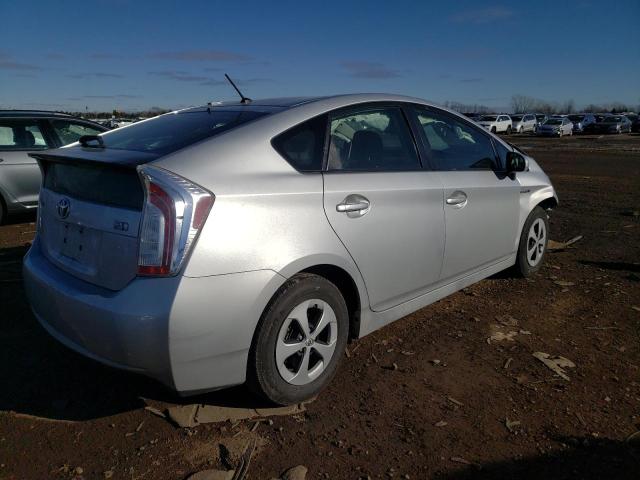 JTDKN3DU1E0359390 - 2014 TOYOTA PRIUS SILVER photo 3