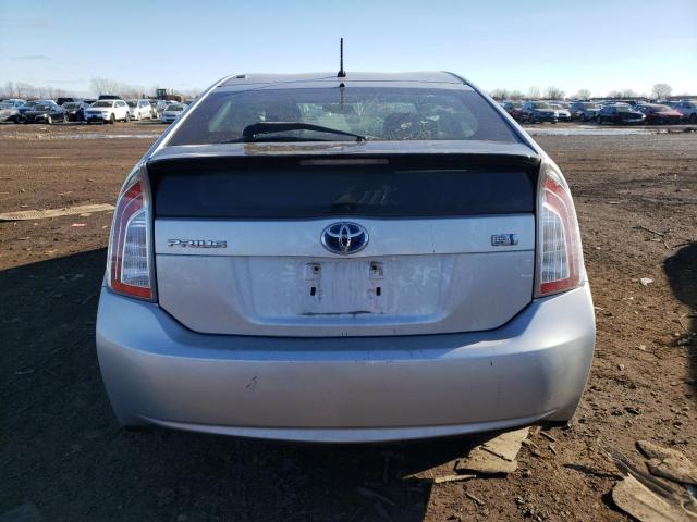 JTDKN3DU1E0359390 - 2014 TOYOTA PRIUS SILVER photo 6