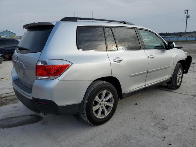 5TDBK3EHXDS255535 - 2013 TOYOTA HIGHLANDER BASE SILVER photo 3