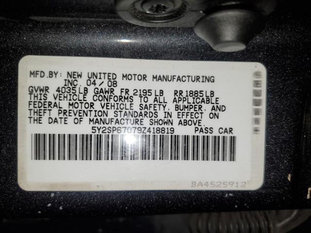 5Y2SP67079Z418819 - 2009 PONTIAC VIBE GRAY photo 12