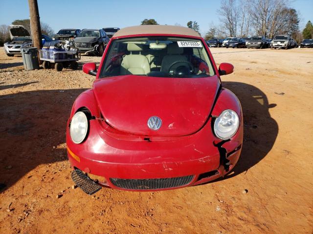 3VWRF31Y37M406502 - 2007 VOLKSWAGEN NEW BEETLE CONVERTIBLE OPTION PACKAGE 1 RED photo 5