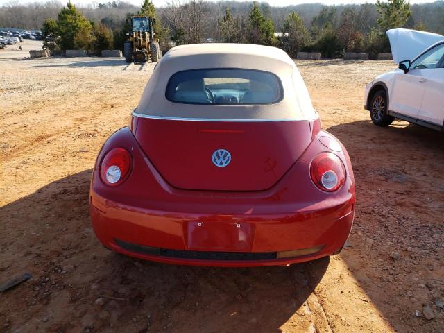 3VWRF31Y37M406502 - 2007 VOLKSWAGEN NEW BEETLE CONVERTIBLE OPTION PACKAGE 1 RED photo 6