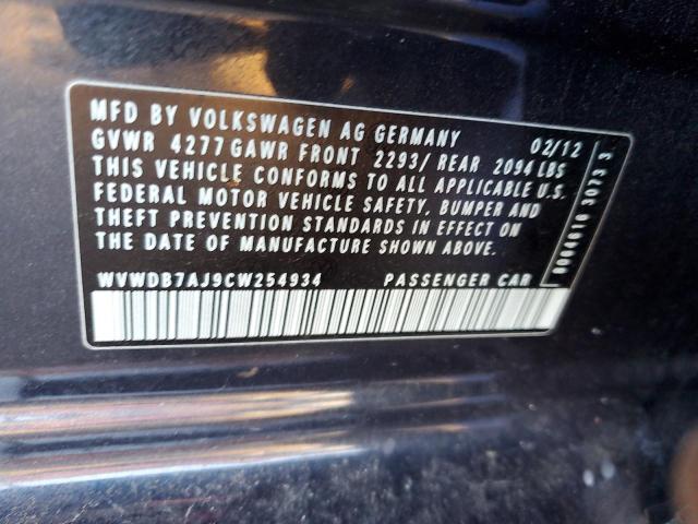 WVWDB7AJ9CW254934 - 2012 VOLKSWAGEN GOLF Գրաֆիտ լուսանկար 12